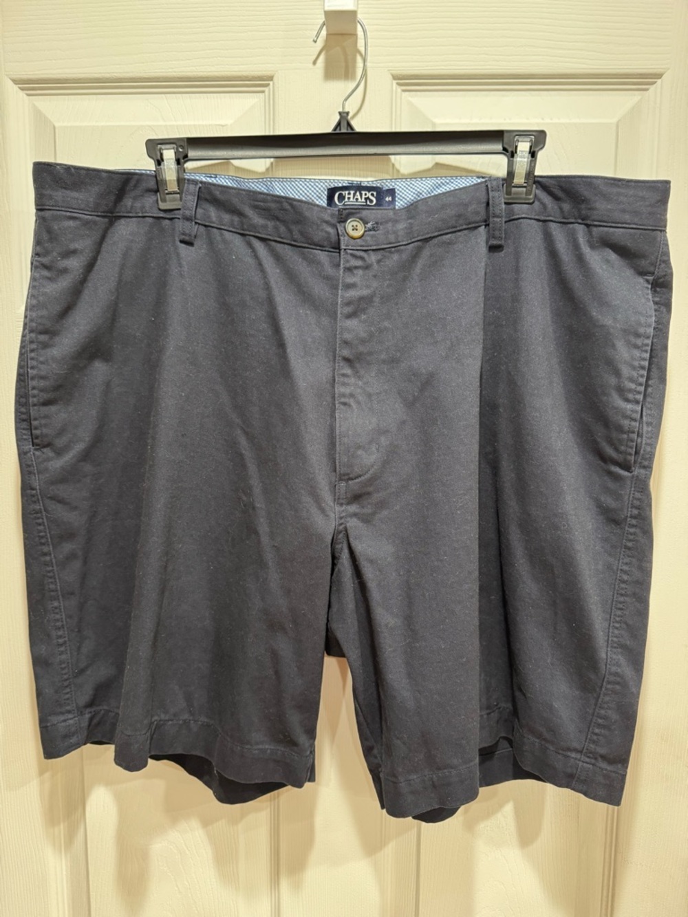 Chaps Men's Navy Flat-Front Casual Shorts
